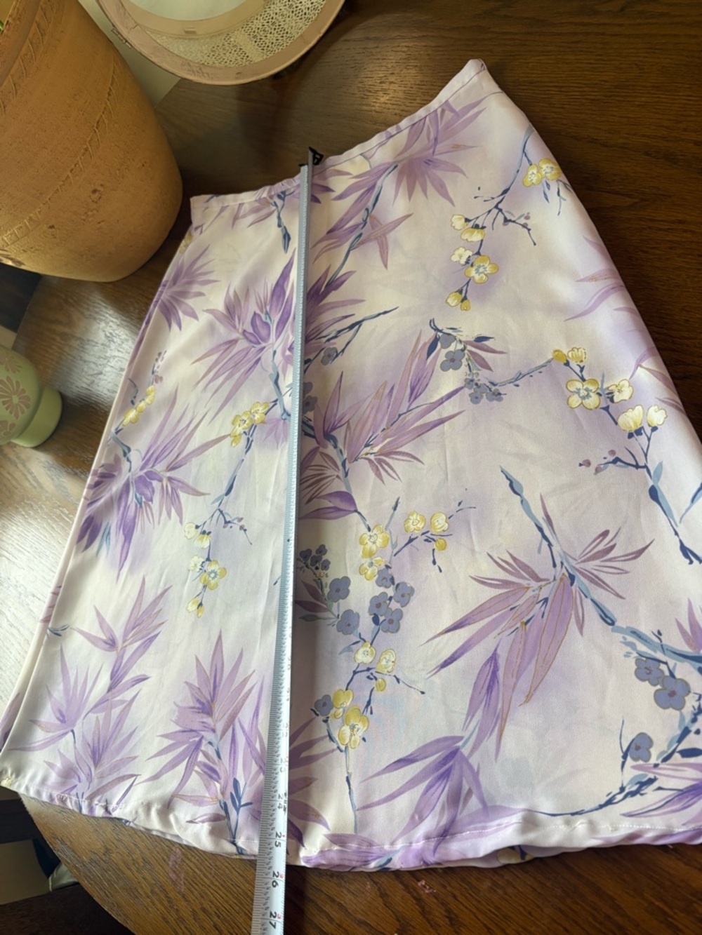Kathie Lee Collection Lavender Floral Midi Skirt
